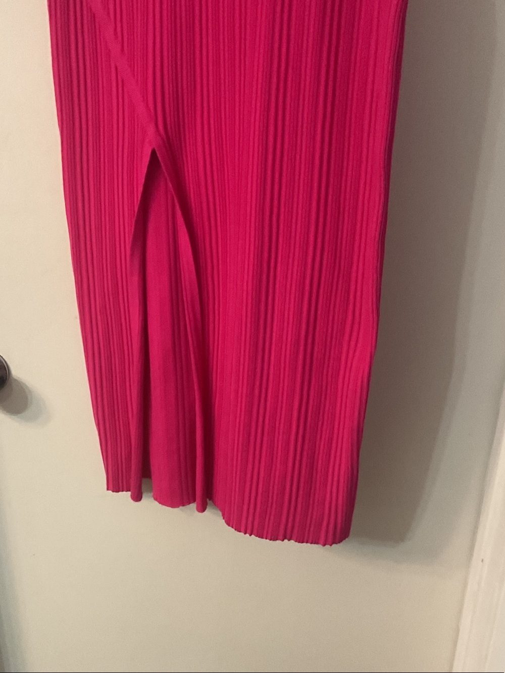 Forever 21 Fuchsia One-Shoulder Pleated Maxi Dress - Picture 2 of 4